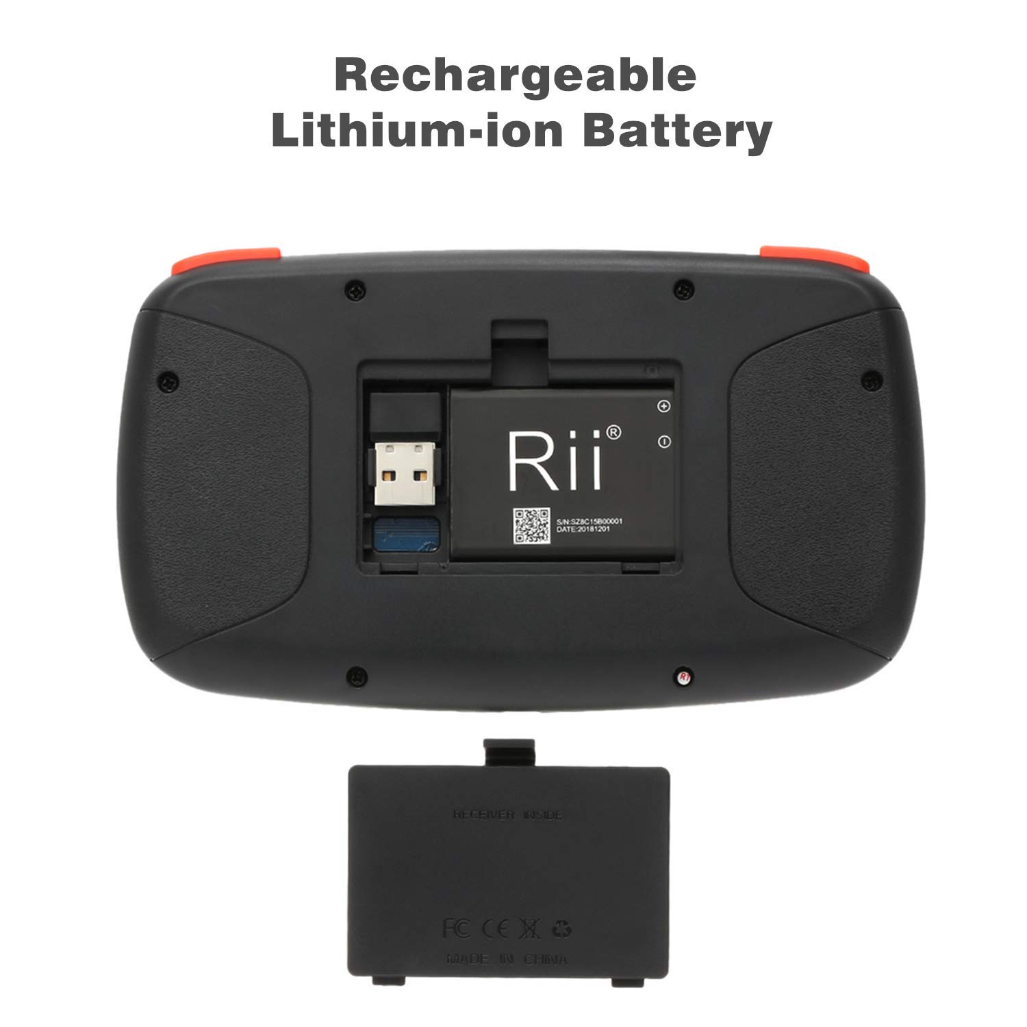 (2019 Upgrade) Rii i4 Mini Keyboard with Touchpad, Bluetooth + 2.4GHz USB Dongle for Smartphones, PC, Tablet, Laptop TV BOX