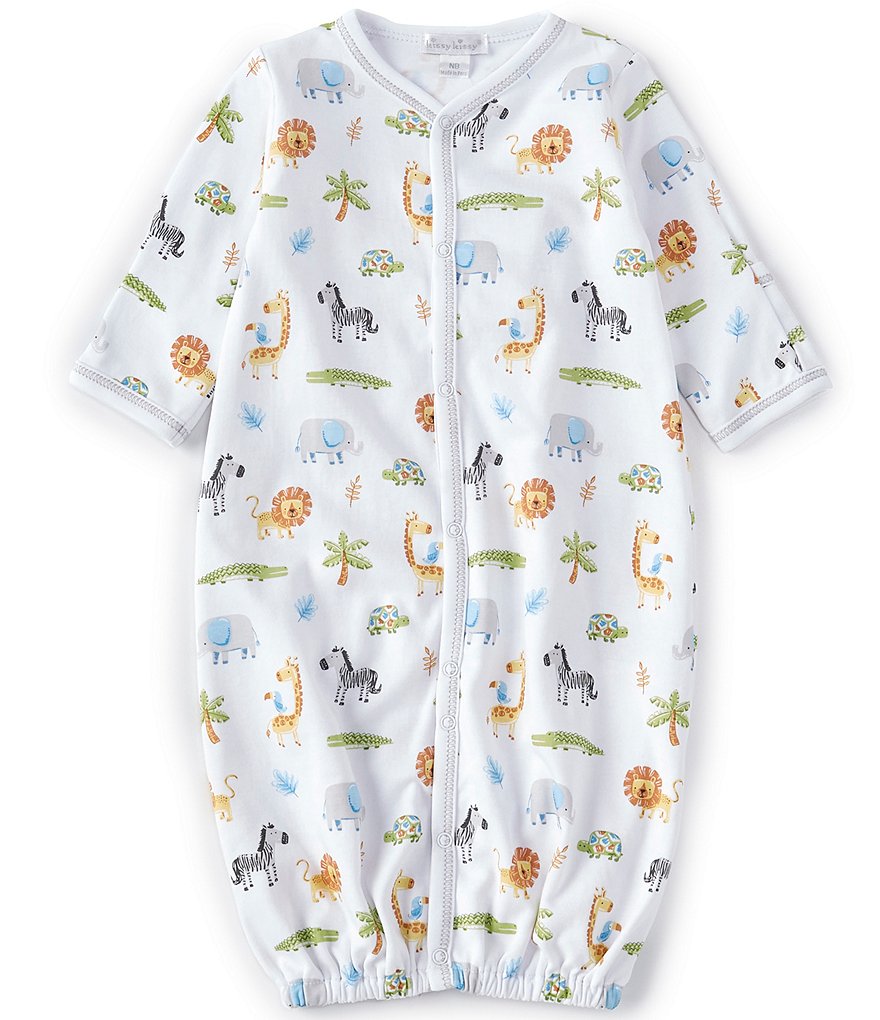 Kissy Kissy Baby Boys Newborn Summer Safari Print Convertible Gown