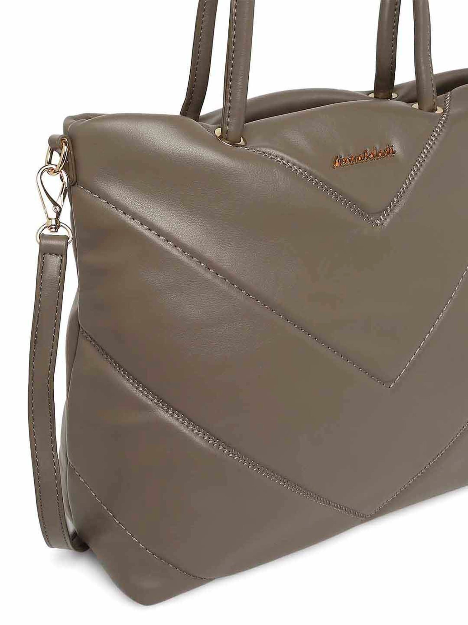 Marina Galanti Brown Textured Medium Tote Handbag