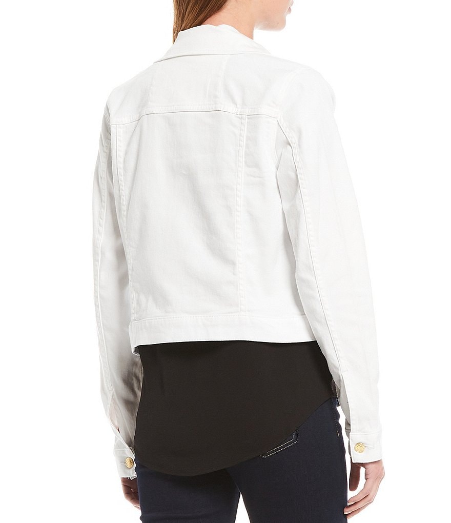 Ali Miles Printed Button Front Floral Wire Neck 3/4 Bell Sleeve Jacket