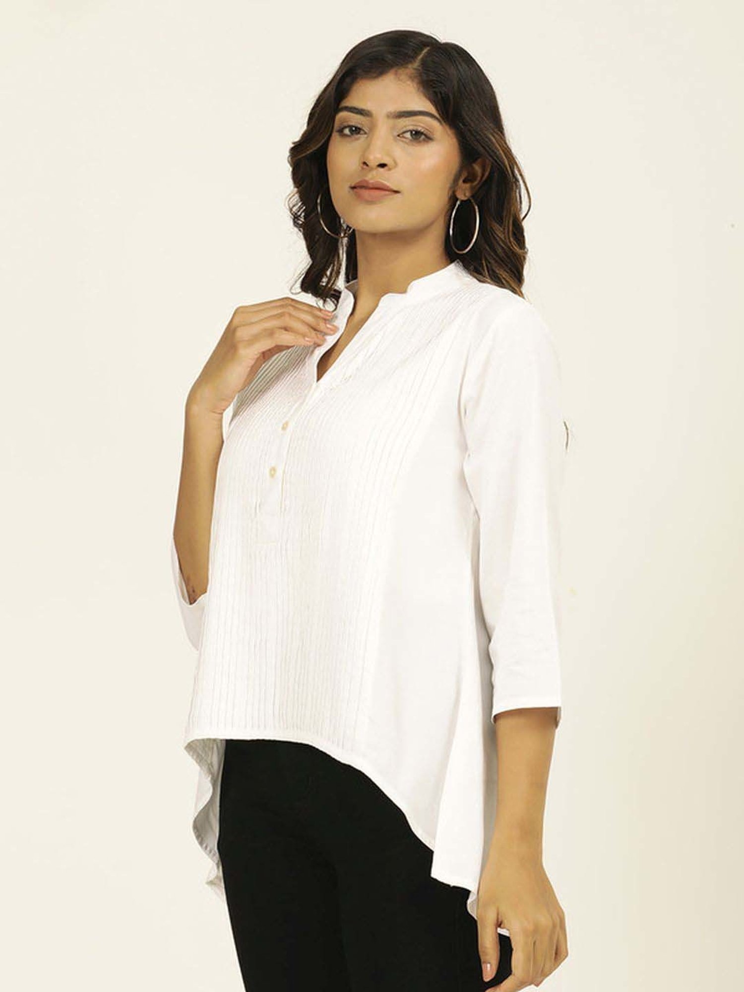 Jaipur Kurti White Relaxed Fit Top