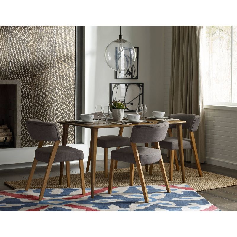 Set of 2 Wilham Upholstered Dining Chair Gray - Finch