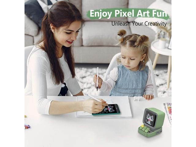 Divoom Ditoo Pixel Art Gaming Portable Bluetooth Speaker with App Controlled 16X16 LED Front Panel, Also a Smart Alarm Clock