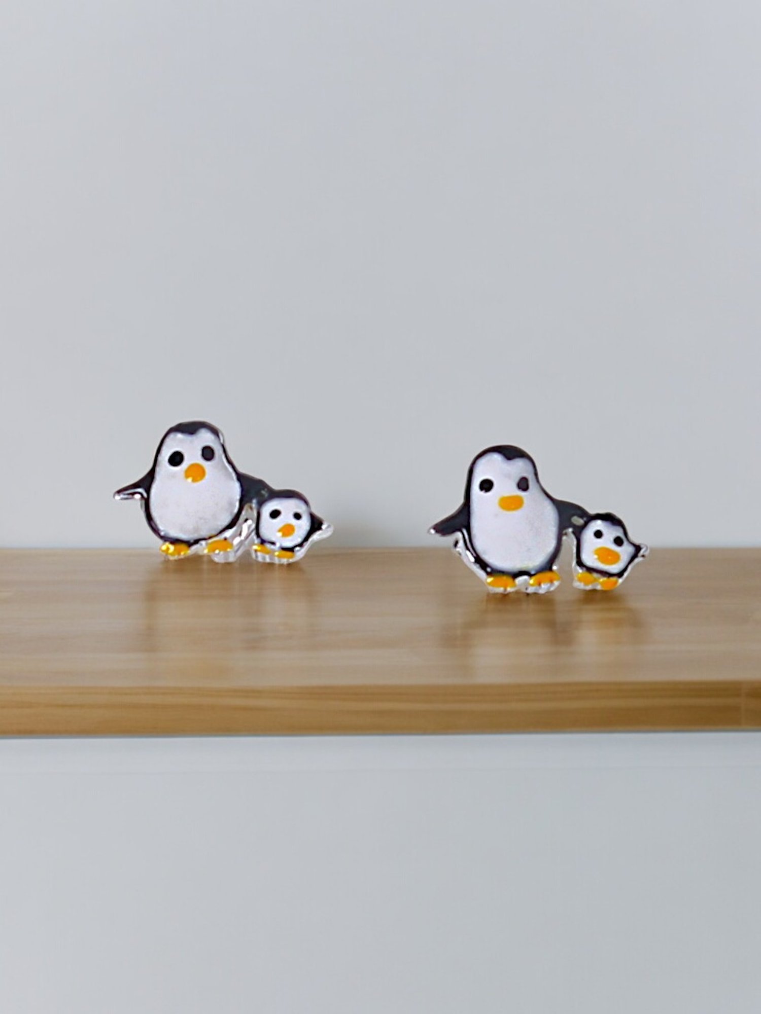 Taraash 925 Sterling Silver Tiny Penguin Studs for Kids & Girls
