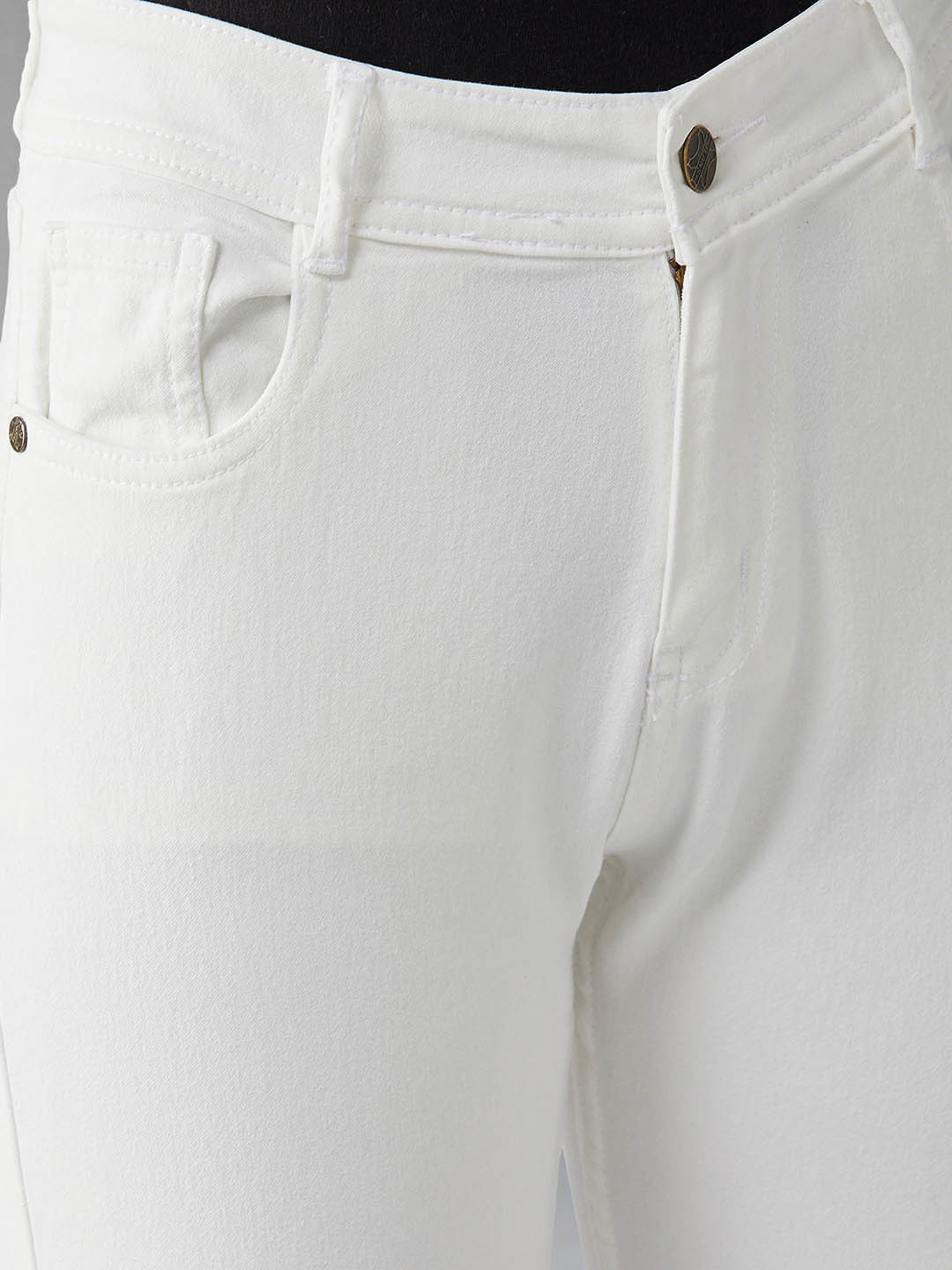 DOLCE CRUDO White Skinny Fit Jeans