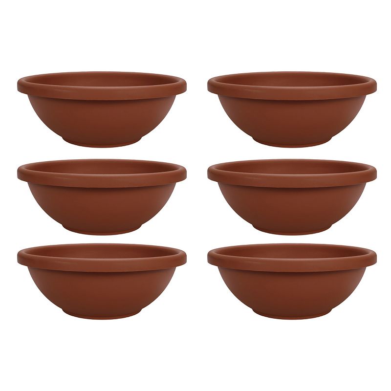 HC Companies GAB22000E35 22 Inch Garden Bowl Planter Pot, Terra Cotta (6 Pack)