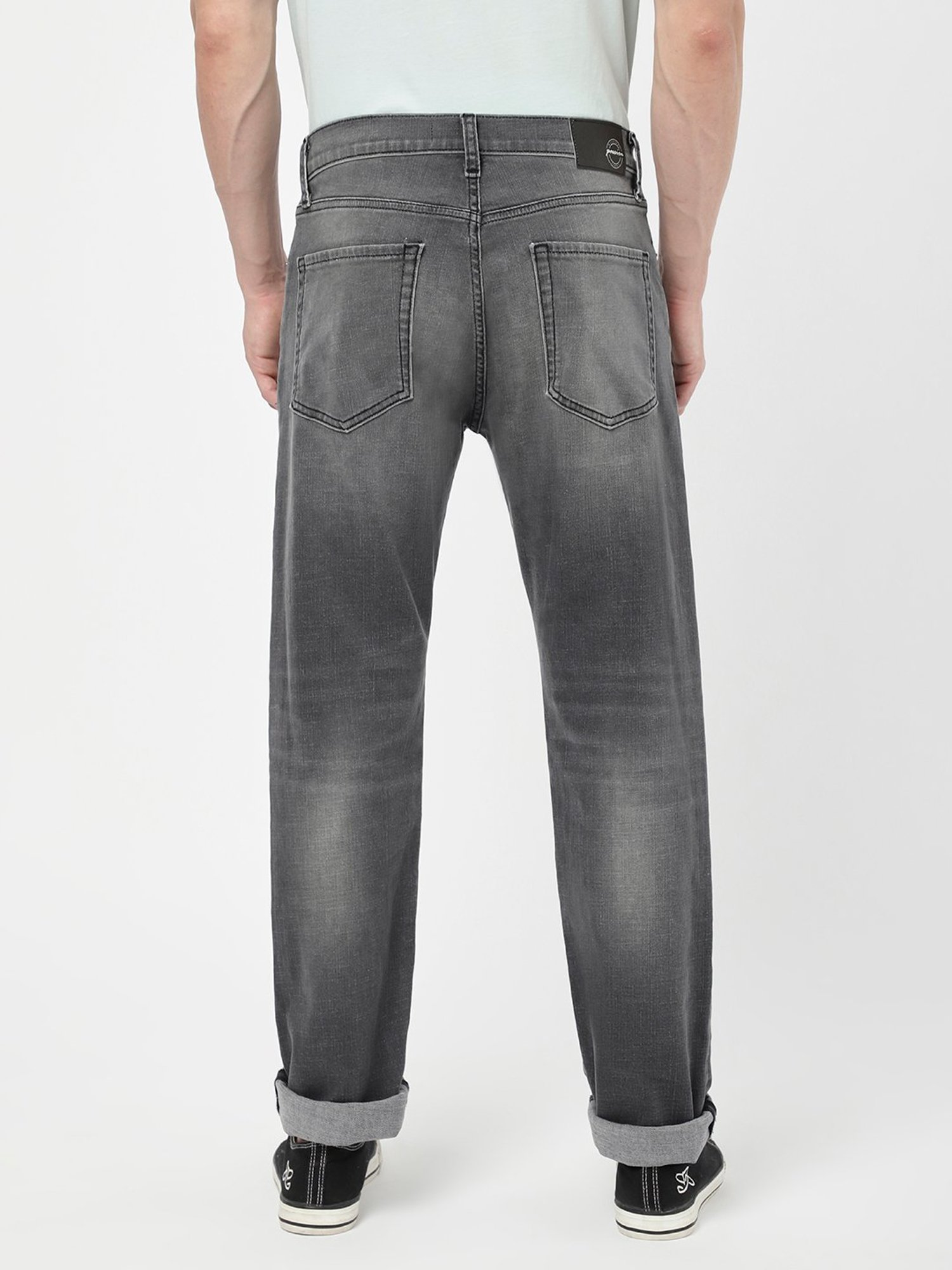 Passion Grey Regular Fit Lightly Washed Jeans