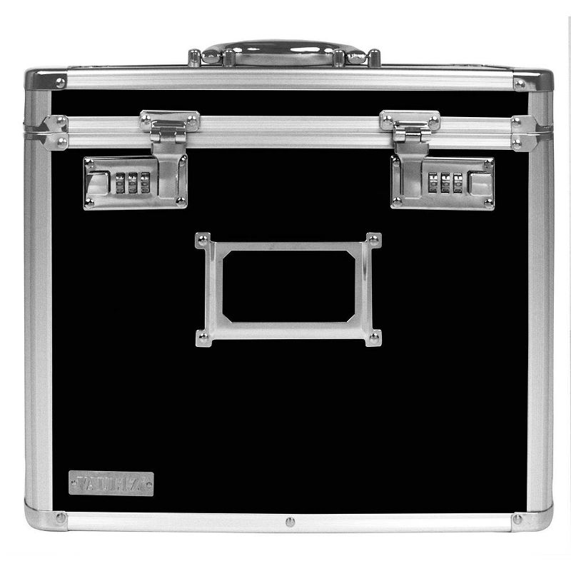 Vaultz Locking Personal File Tote, Letter - Black