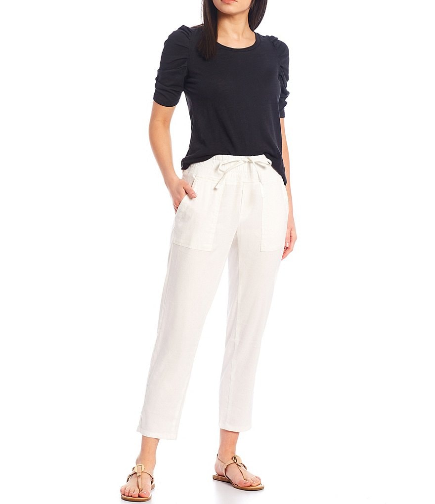 KUT from the Kloth Straight Leg Ankle Length Drawstring Pants