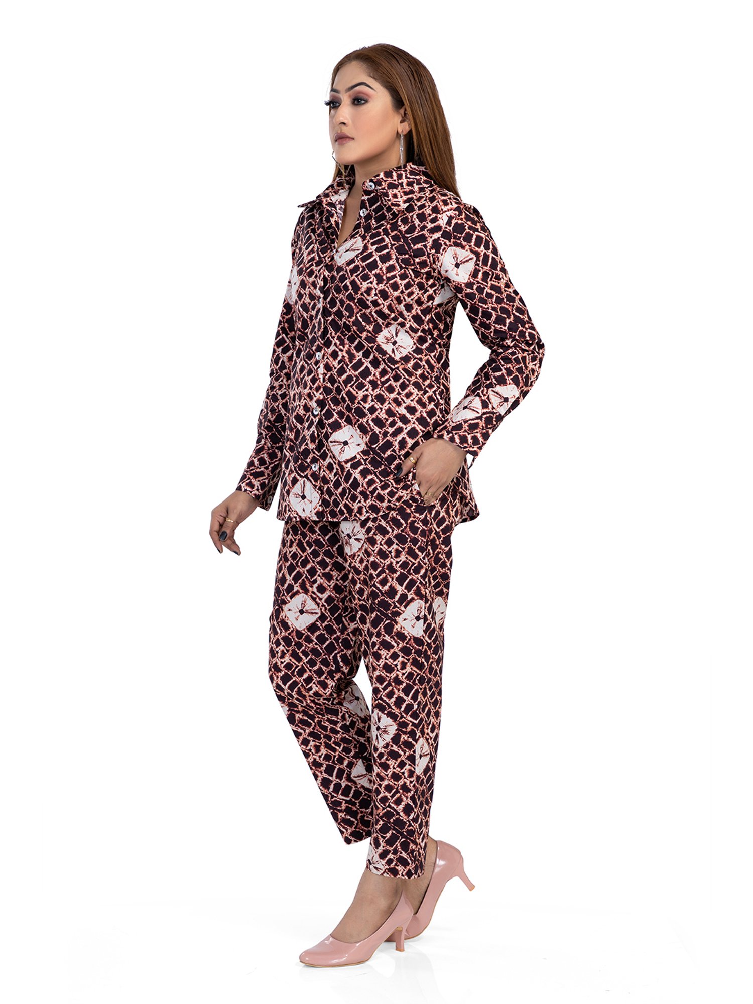 Nino Bambino Black Printed Shirt With Pants