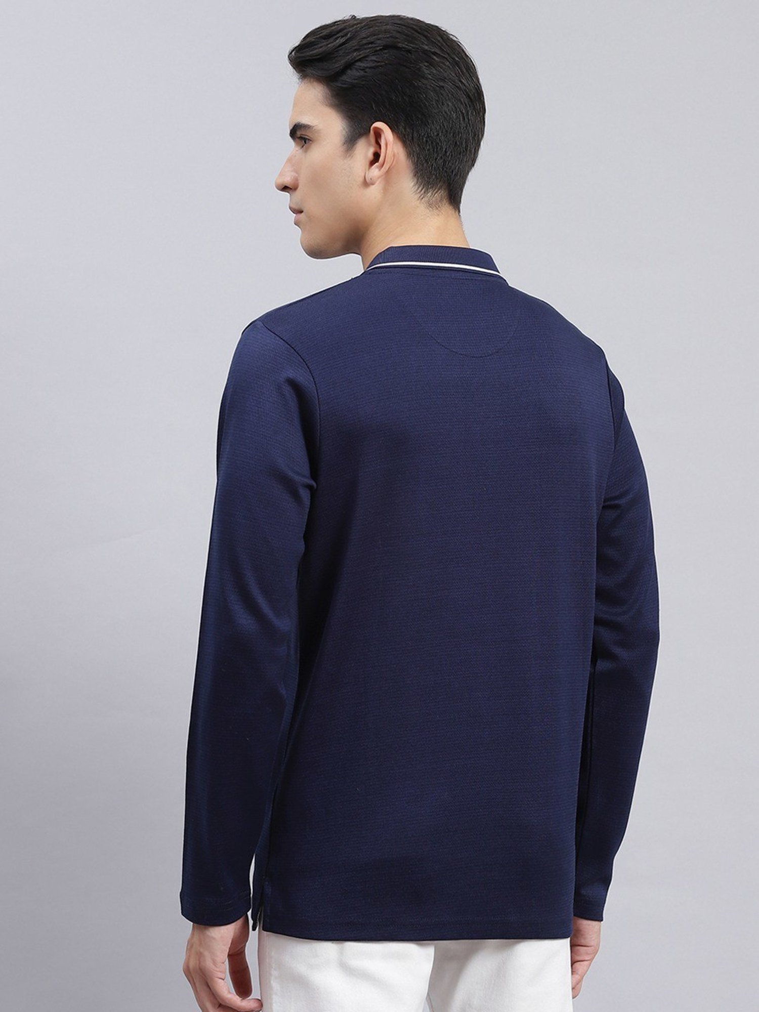 Monte Carlo Navy Cotton Regular Fit Polo T-Shirt