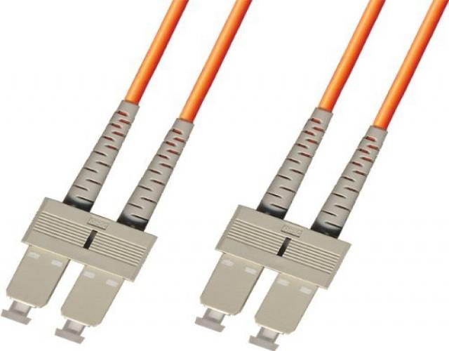 1M Multimode Duplex Fiber Optic Cable (62.5/125) - SC to SC