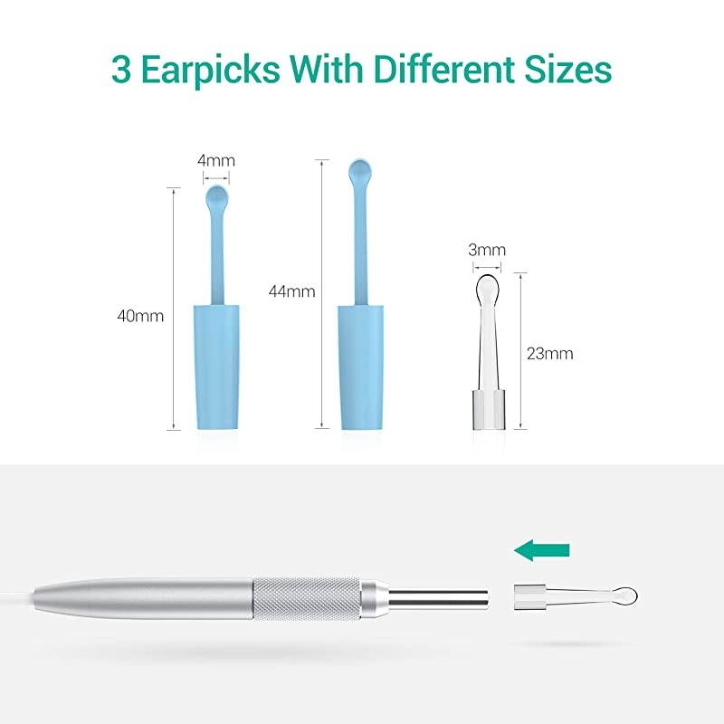 Otoscope Ear Endoscope  Digital 43mm HD Ear Scope with Earwax Removal WiFiUSB Ear Inspection Camera with 6 Adjustable LED Lights for iOS Android Mac Windows656Ft