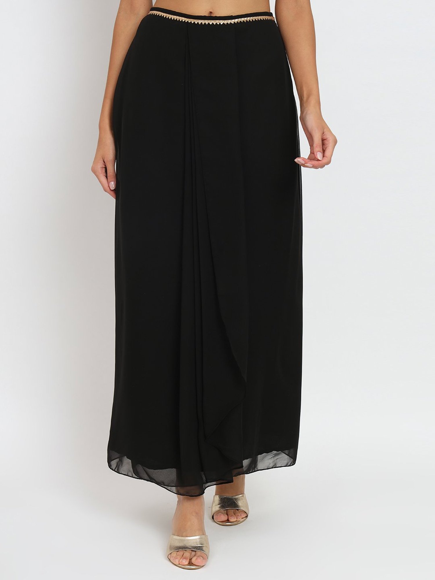 studiorasa Black Georgette Skirt