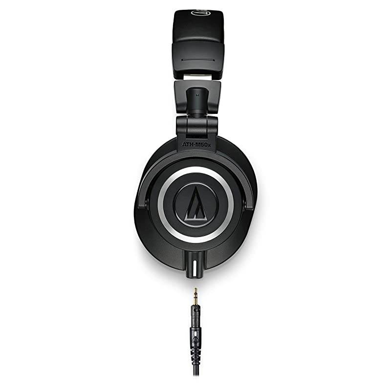 ATH-M50X Professional Studio Monitor Headphones, Black, Professional Grade, Critically Acclaimed, with Detachable Cable