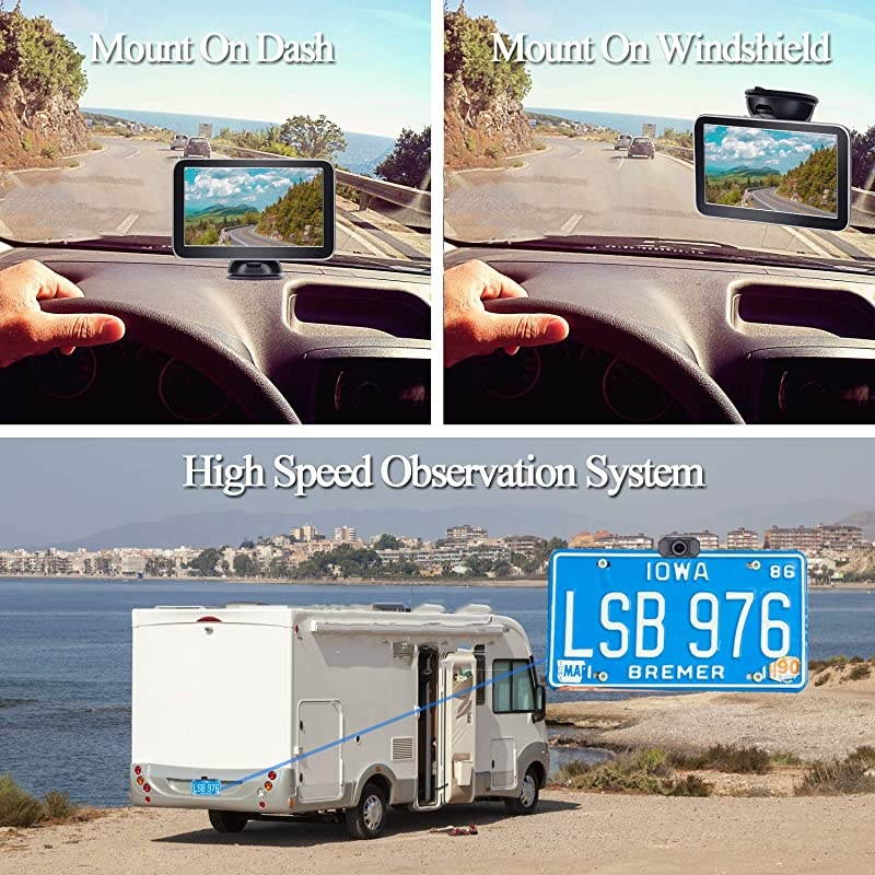 Digital Wireless Backup Camera AMW70 with Stable Signal HD 1080P 7 Monitor and Rear View Camera Kit for CarsPickupsTrucksCampers