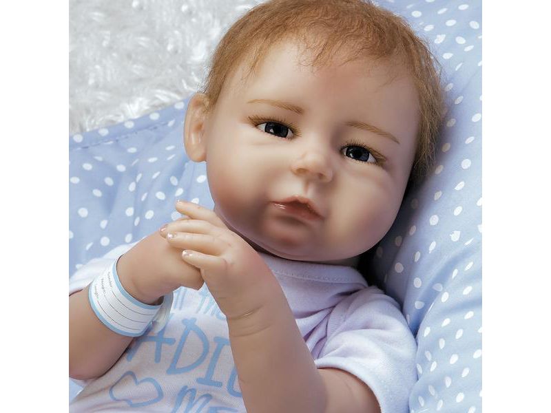 Paradise Galleries Silicone Vinyl Reborn Baby Boy, 20 inch Newborn Baby Bundles: All The Ladies Love Me, 7-Piece Ensemble