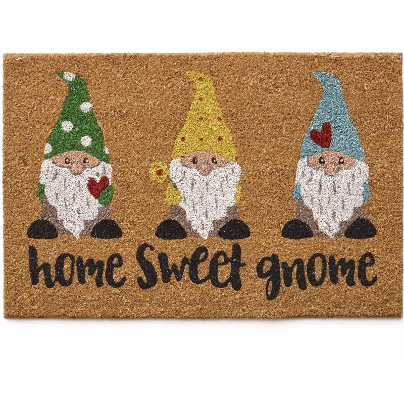 Lakeside Novelty Themed Coir Doormats for Outdoors - Home Sweet Gnome