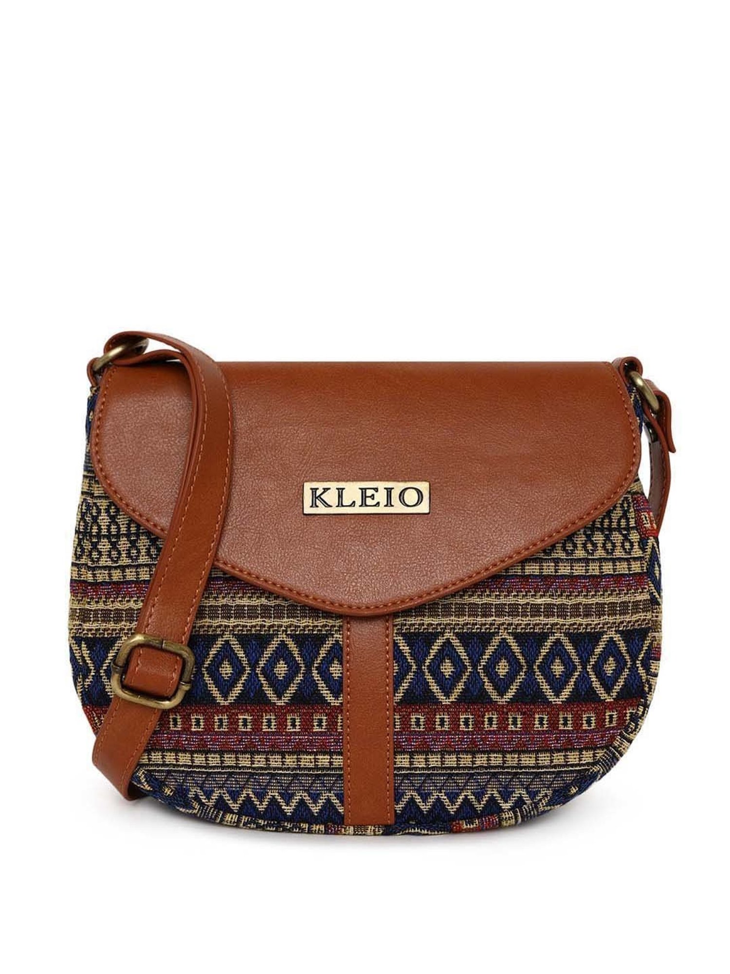 KLEIO Multicolor Textured Medium Sling Handbag