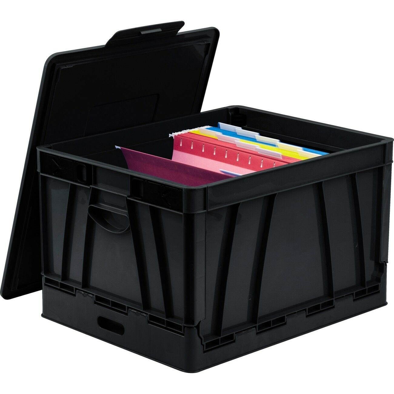 Storex Collapsible Storage Crate - 45 Lb - 9.25 Gal - Media Size Supported: