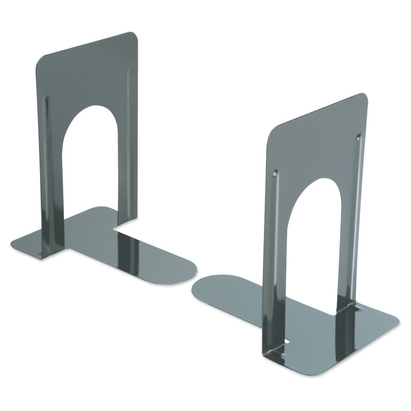 Universal Economy 2pc Bookends, Standard, 5 7/8 x 8 1/4 x 9, Heavy Gauge Steel