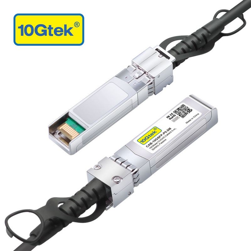 SFP+ DAC Twinax Cable, Passive, Compatible with Cisco SFP-H10GB-CU0.5M, Ubiquiti and More, 0.5 Meter(1.6ft)