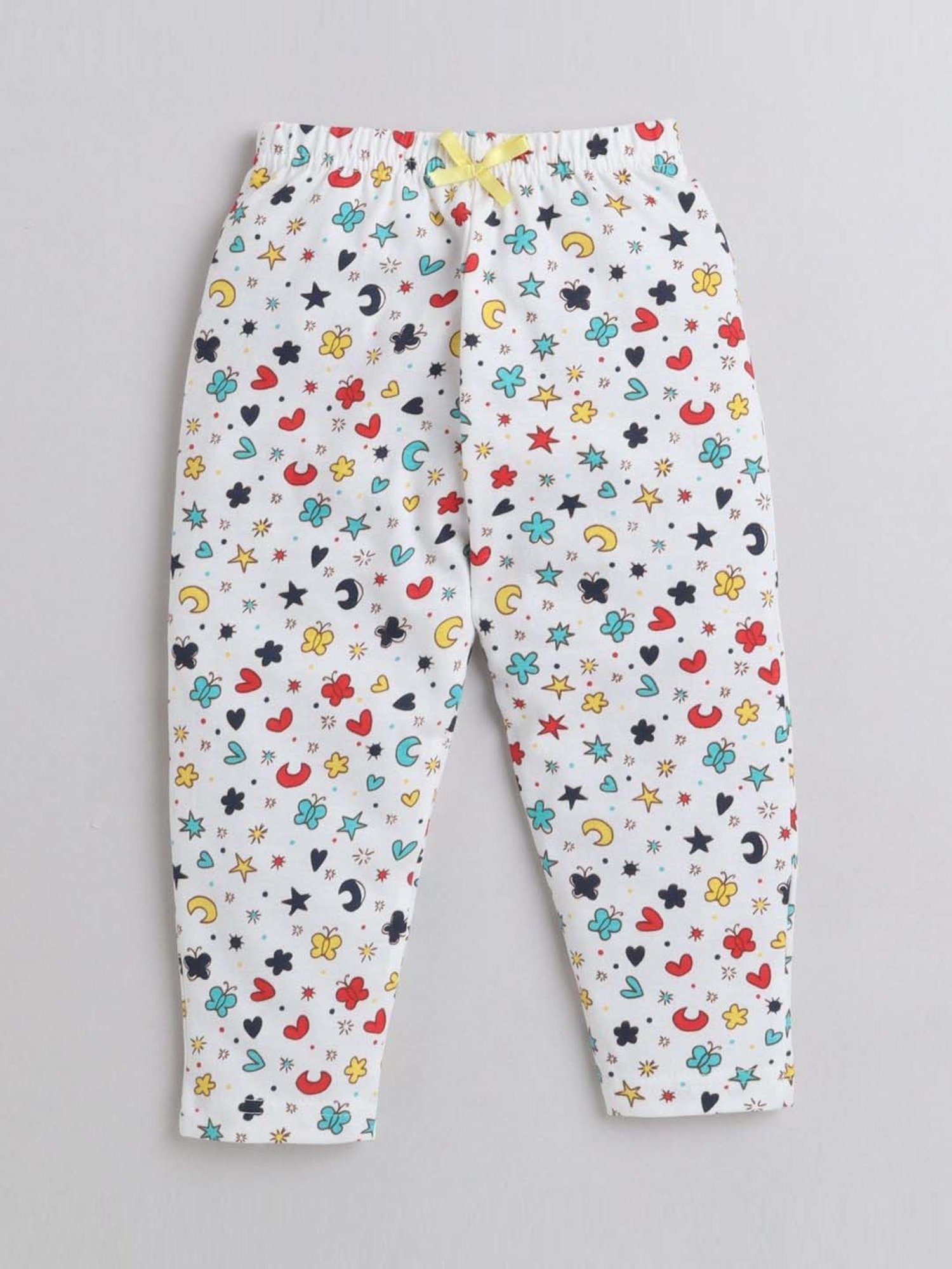 Bumzee Girls Red & Pink Printed Pajamas (Pack of 3)