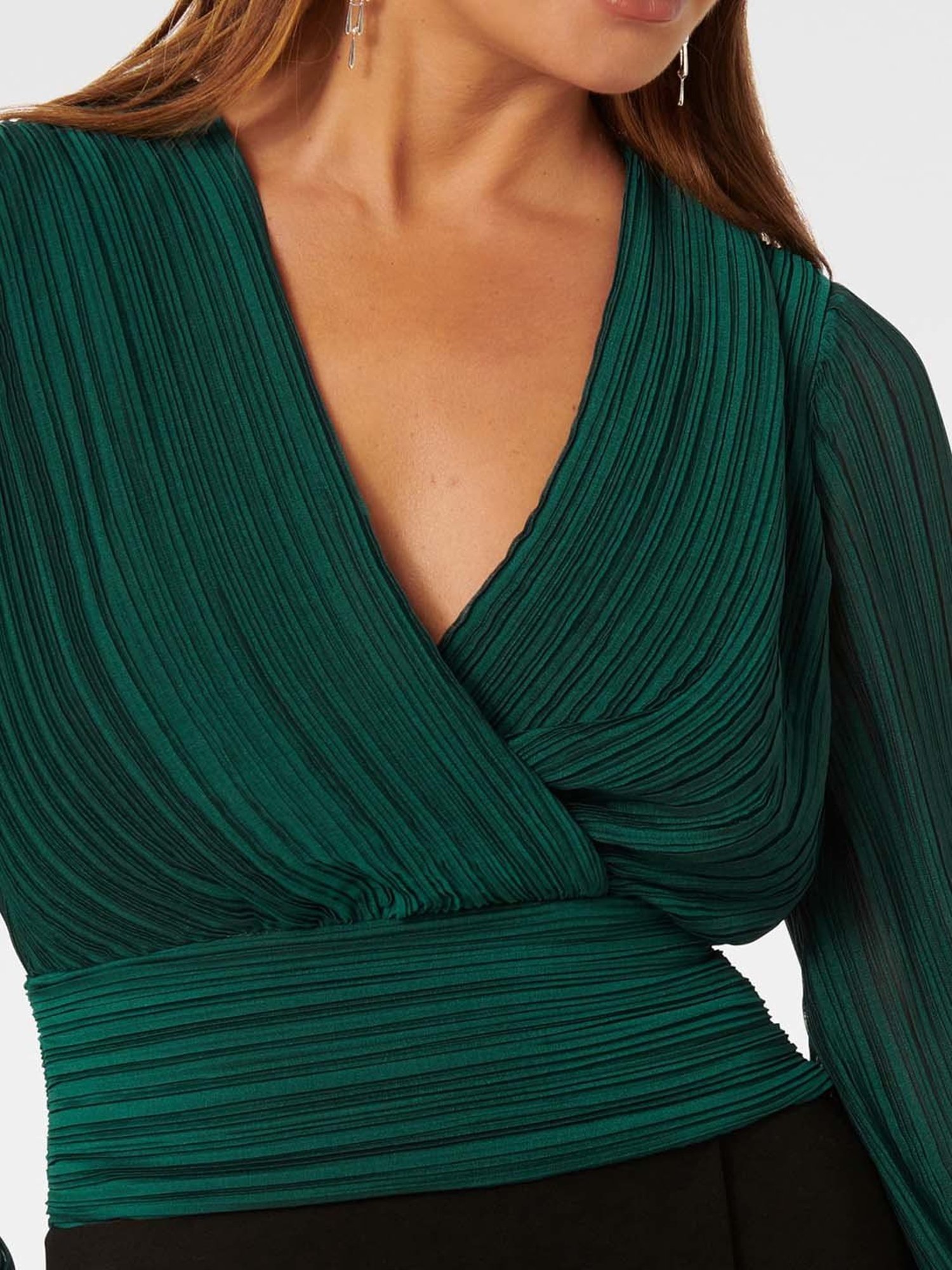 Forever New Kiana Wrap Plisse Top