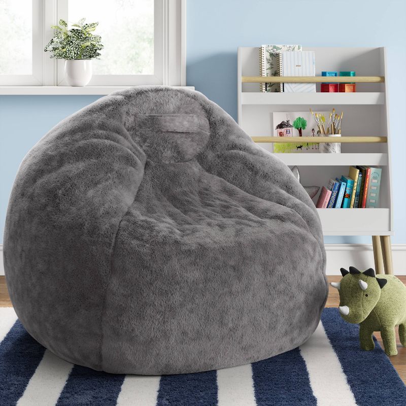 XL Fuzzy Bean Bag Gray - Pillowfort™