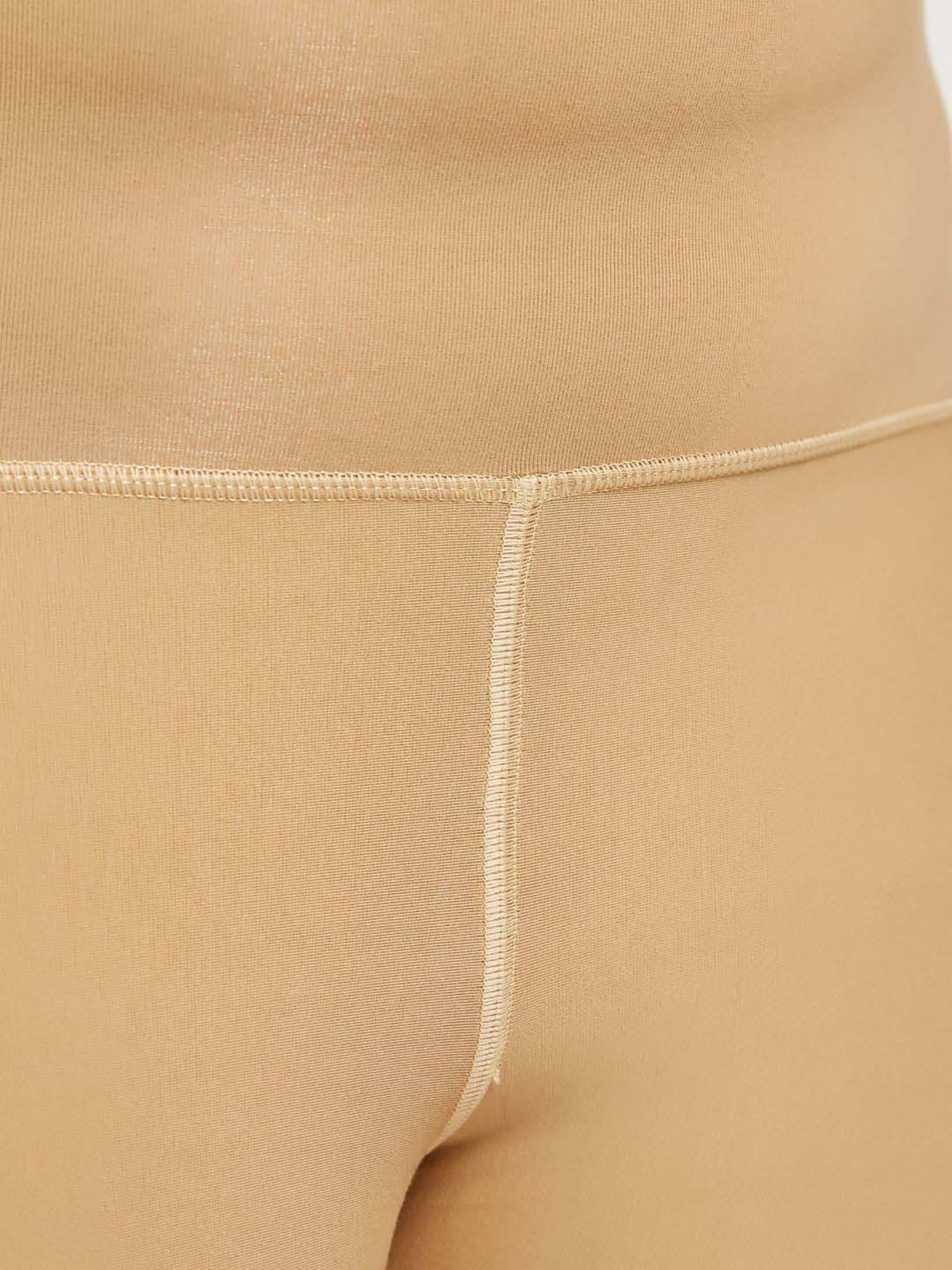 Secrets By ZeroKaata Beige Cotton Plain Tummy & Thigh Shaper