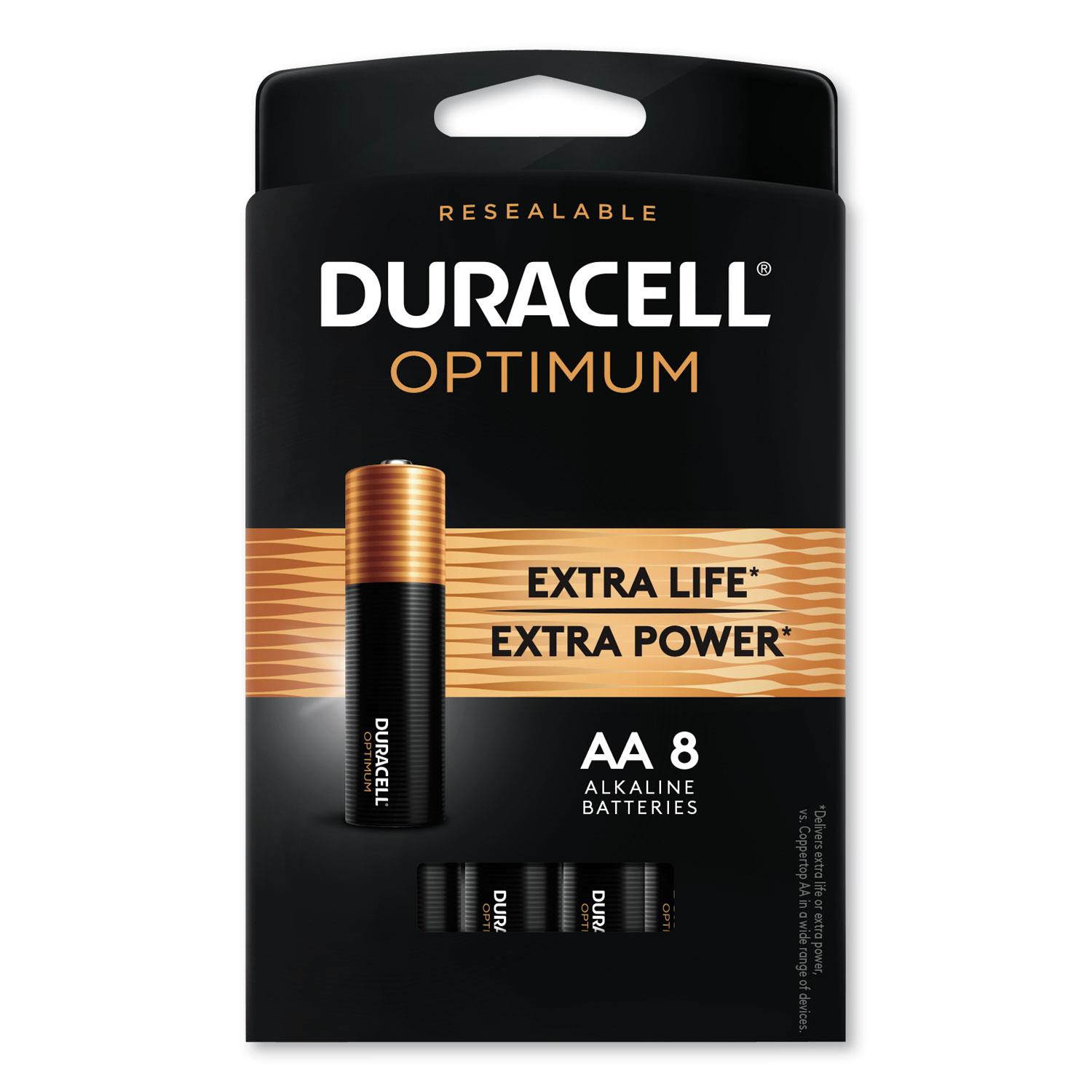 Duracell Optimum Alkaline AA Batteries, 8/Pack OPT1500B8PRT