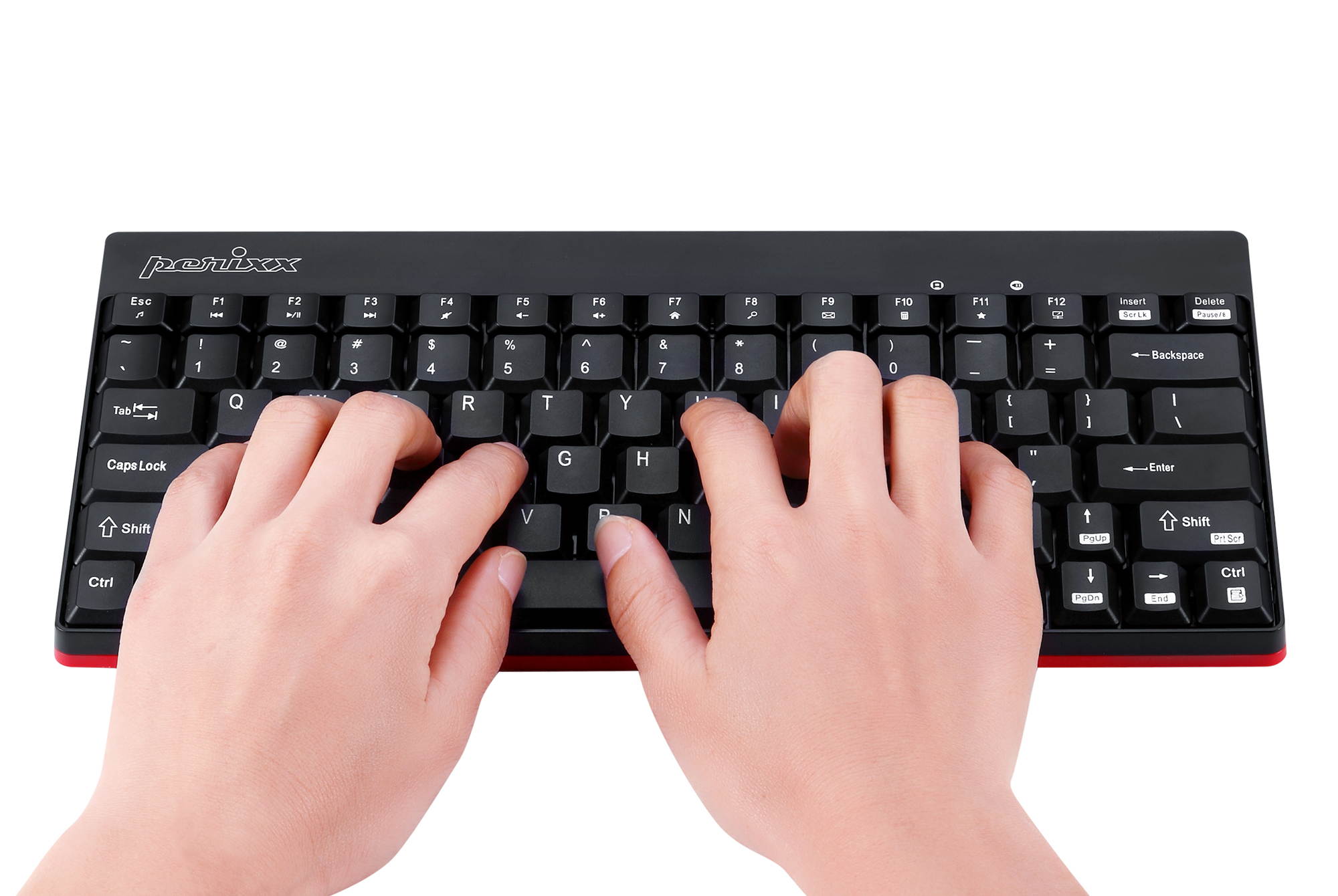 Perixx PERIDUO-712 Wireless Mini Keyboard and Mouse Set, Portable Compact Size 13 Multimedia Hot Keys Keyboard and 1000 DPI Optical Mouse Combo, Black, US Layout