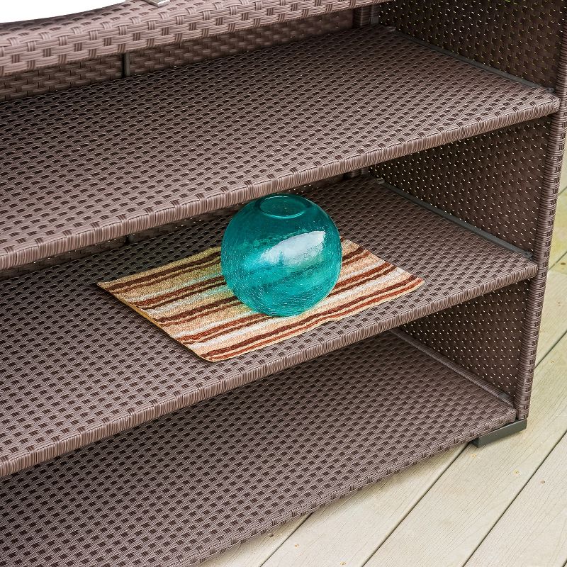 Ariesa 3pc Outdoor Bar Set - White & Gray - CosmoLiving