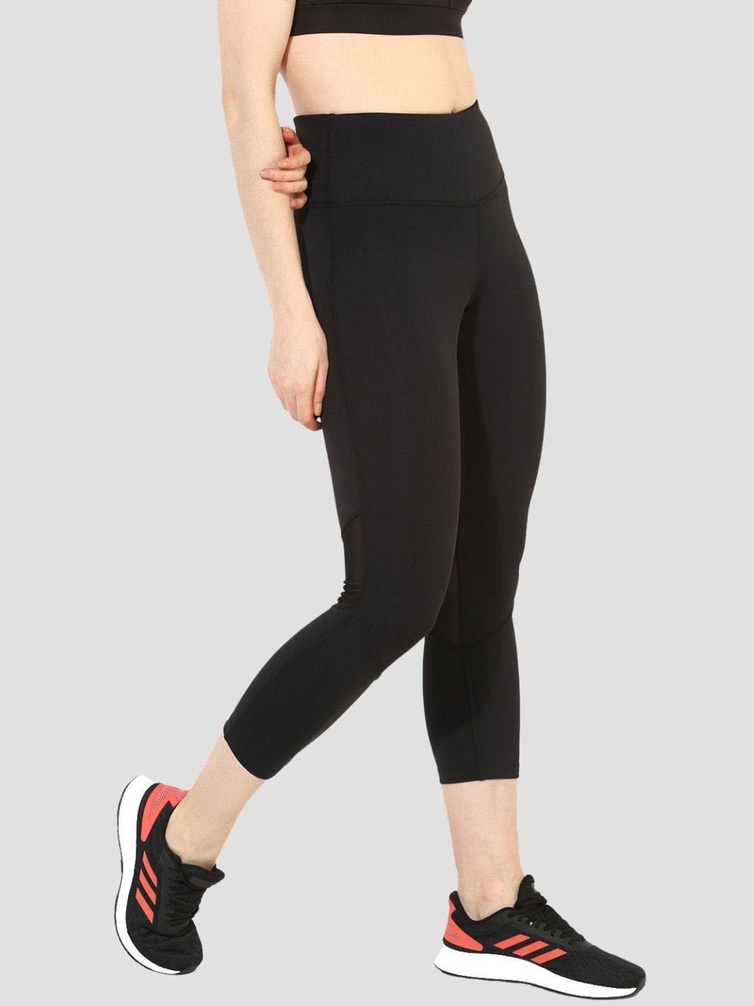SILVERTRAQ Black Logo Print Capris