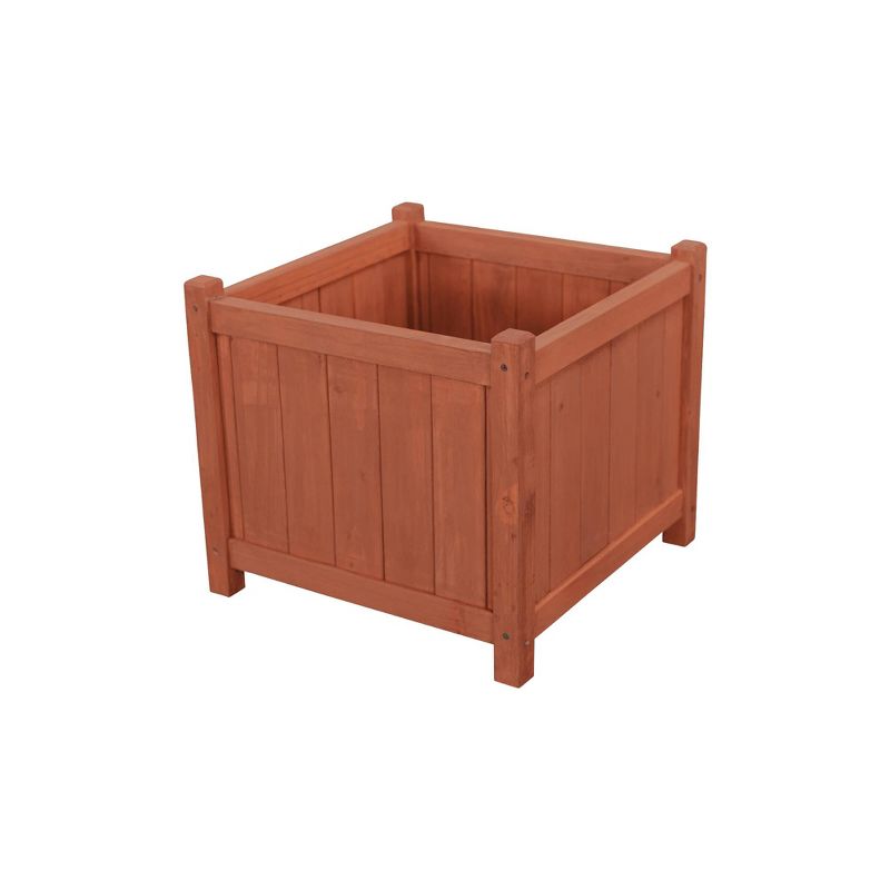 Square Planter Box - Brown - Leisure Season