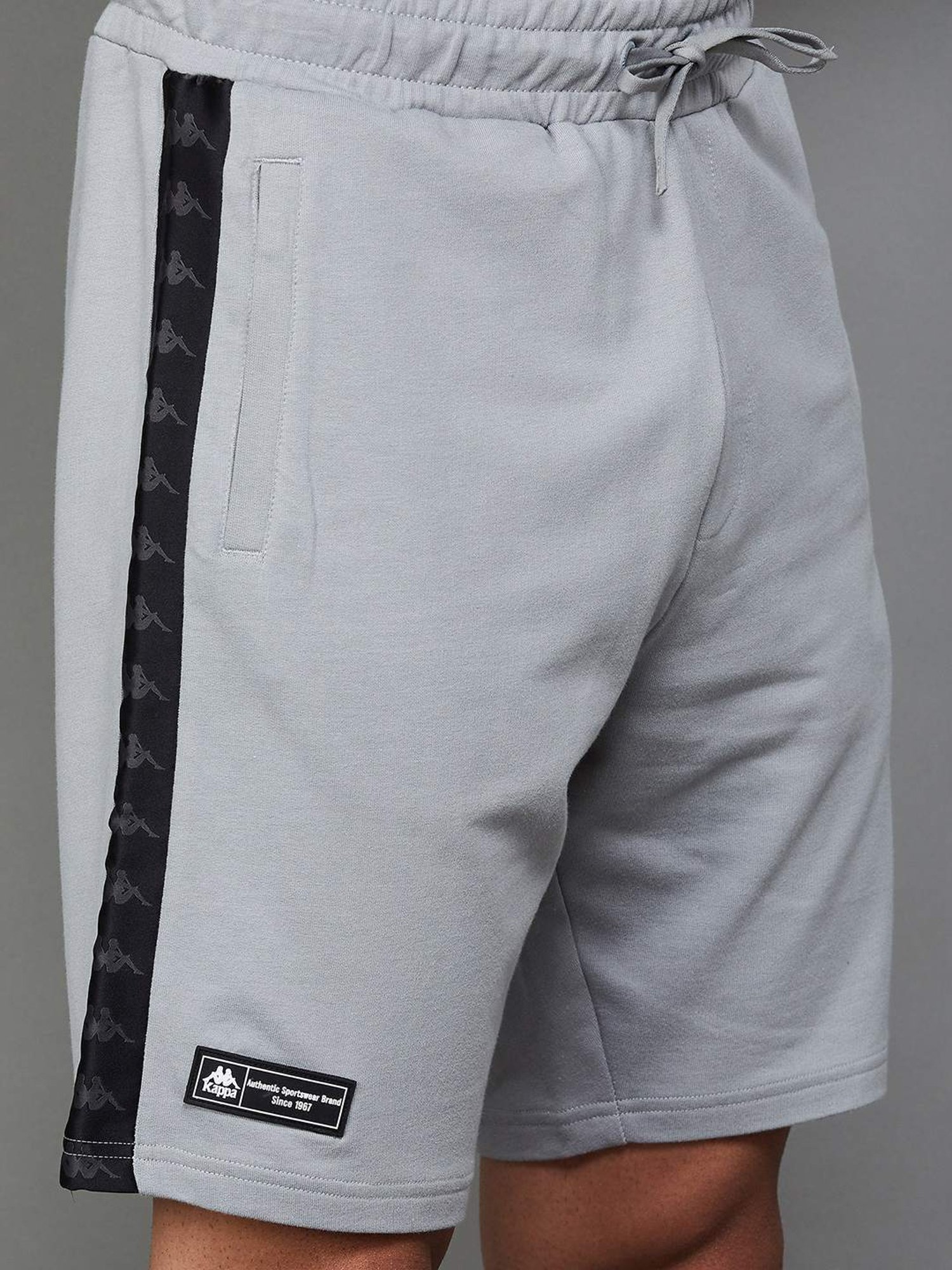 KAPPA Grey Cotton Regular Fit Shorts