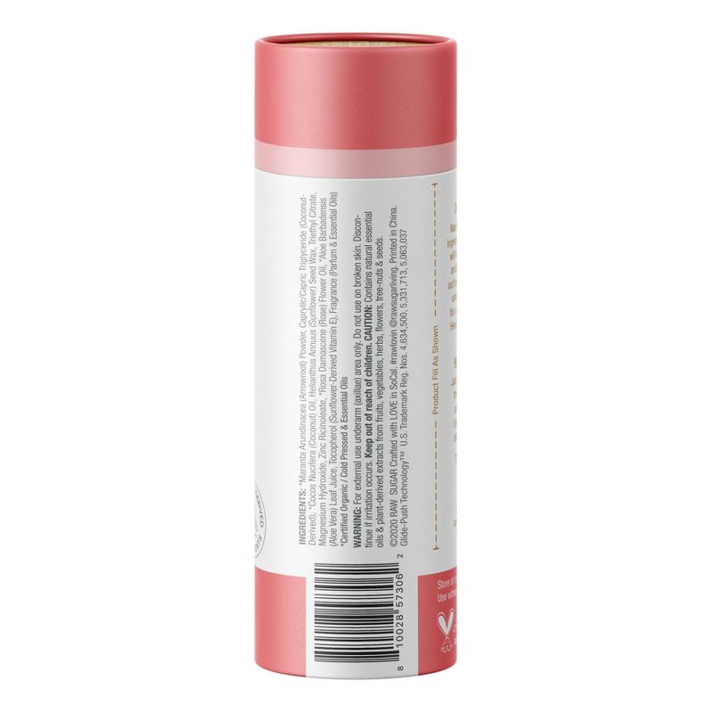 Raw Sugar Deodorant Beach Rose + Aloe - 2 oz