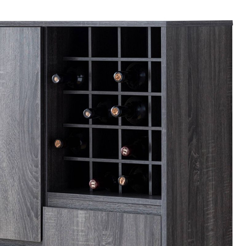 Austin Wine Cart Brown/Black - Linon