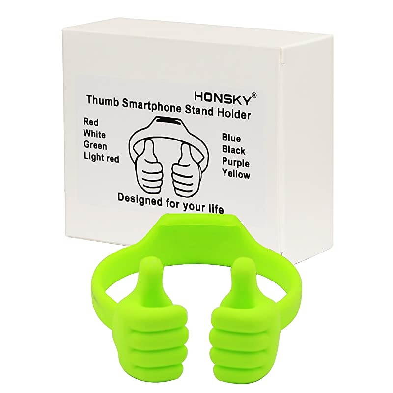 Thumbsup Cell Phone Stand Holder Tablet Stand Cradle for Desk Desktop Smartphone Cellphone Mobile Phone Tablets Universal Adjustable Flexible Green