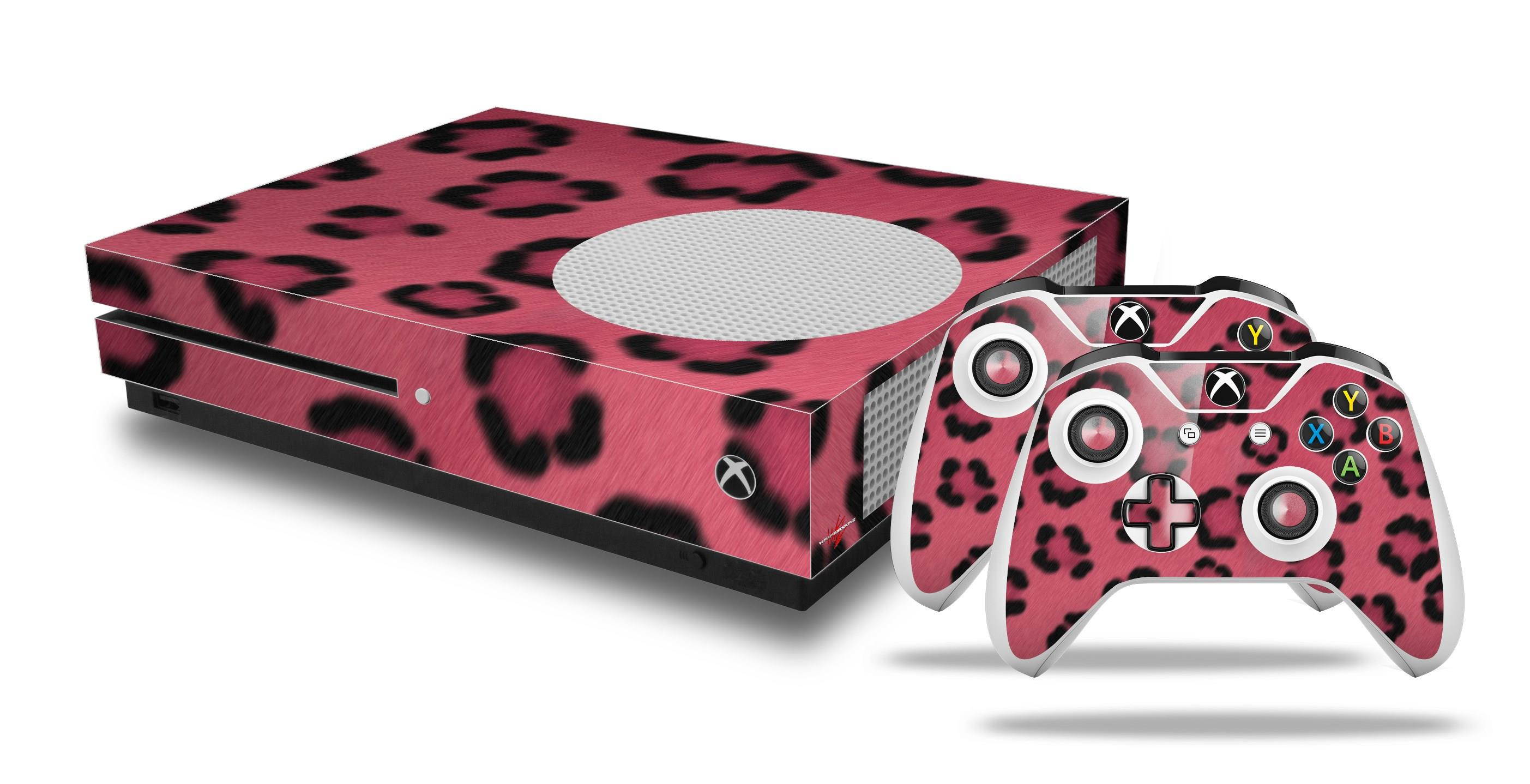 Leopard Skin Pink Skin Bundle Skin fits XBOX One S System