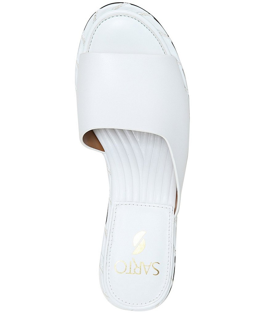 Sarto by Franco Sarto Alden Leather Block Heel Slides