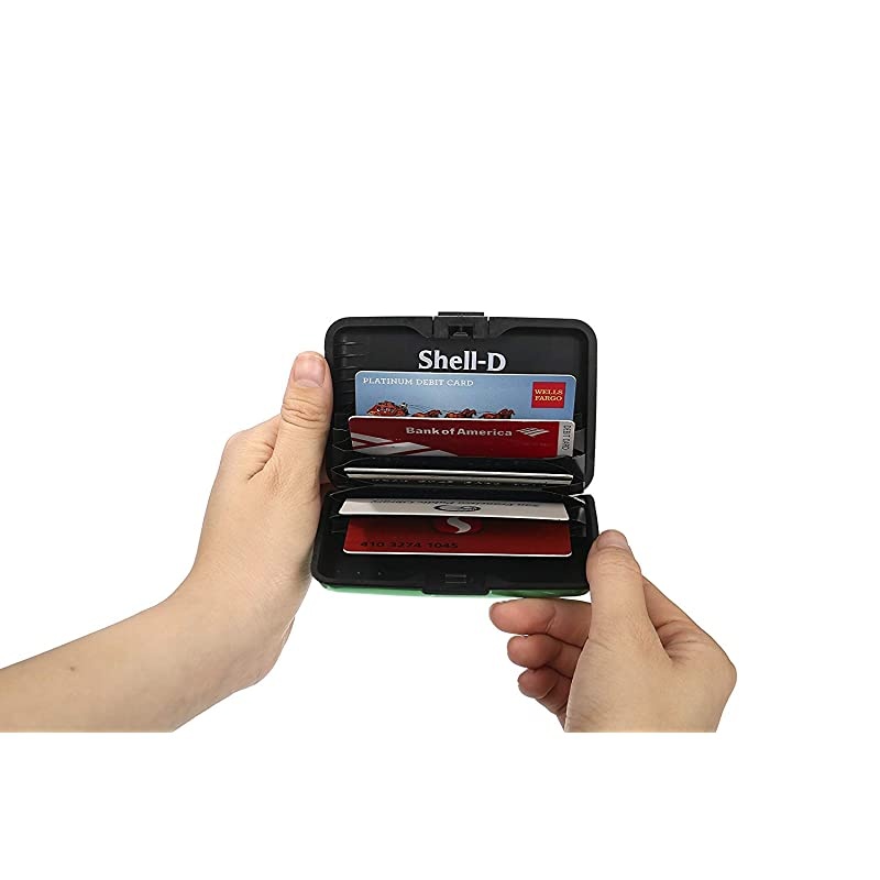 Credit Card Protector RFID Blocking Aluminum 7 Slots RFID Wallets for Women Men Business Card Holders for ID Credit Cards