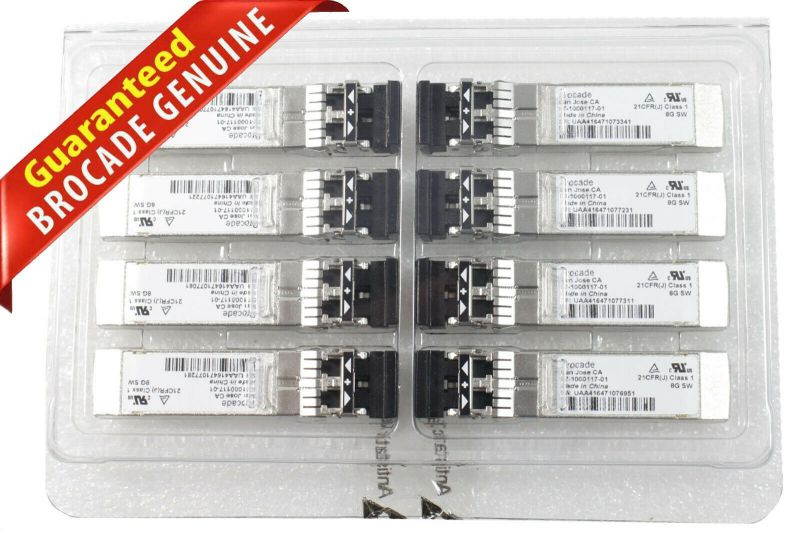 8 Pack Brocade 300 5100 SFP+ Transceiver module 8 Gbps  57-1000117-01 XBR-000164