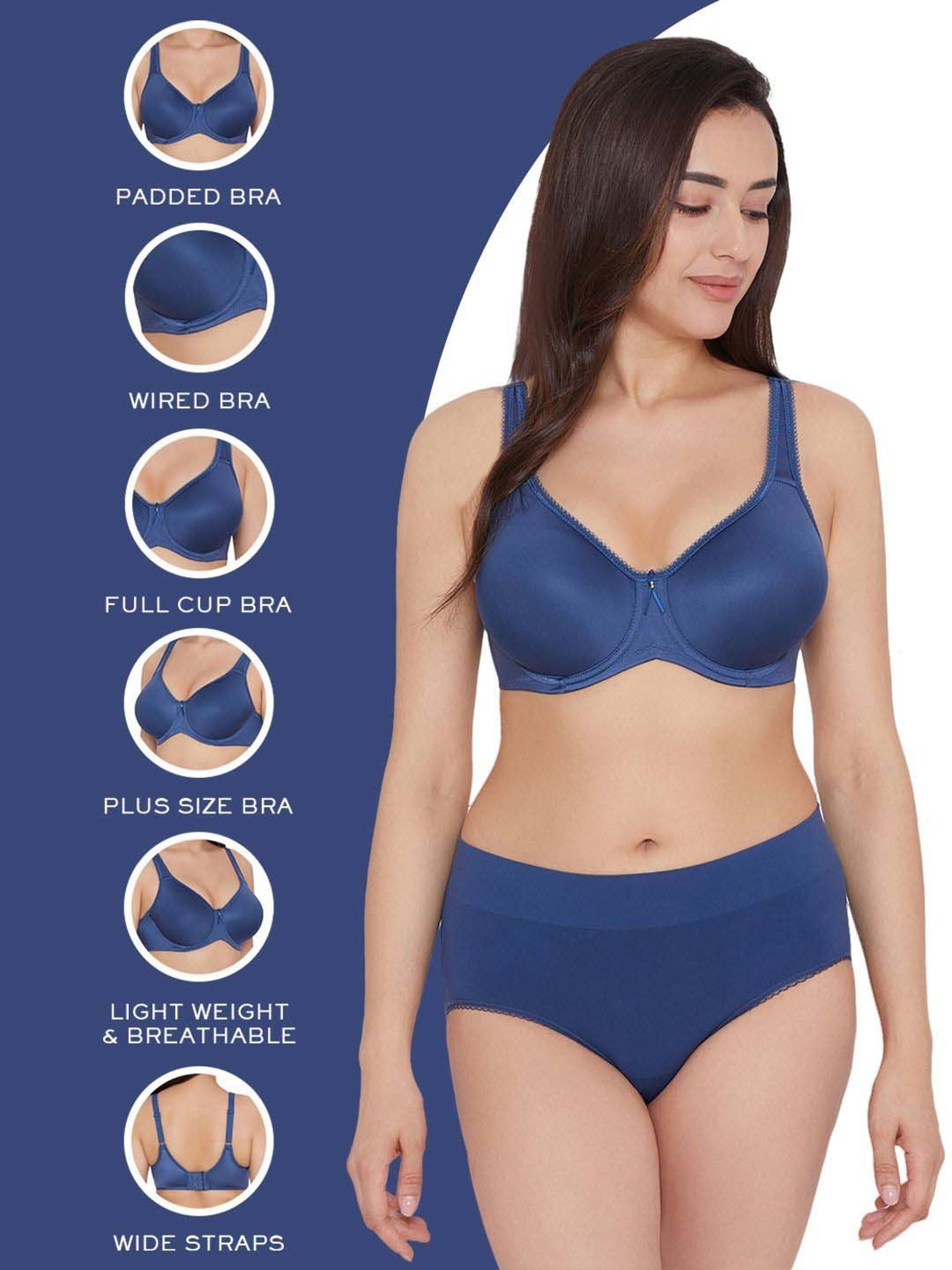 Wacoal Blue Full Coverage T-Shirt Bra