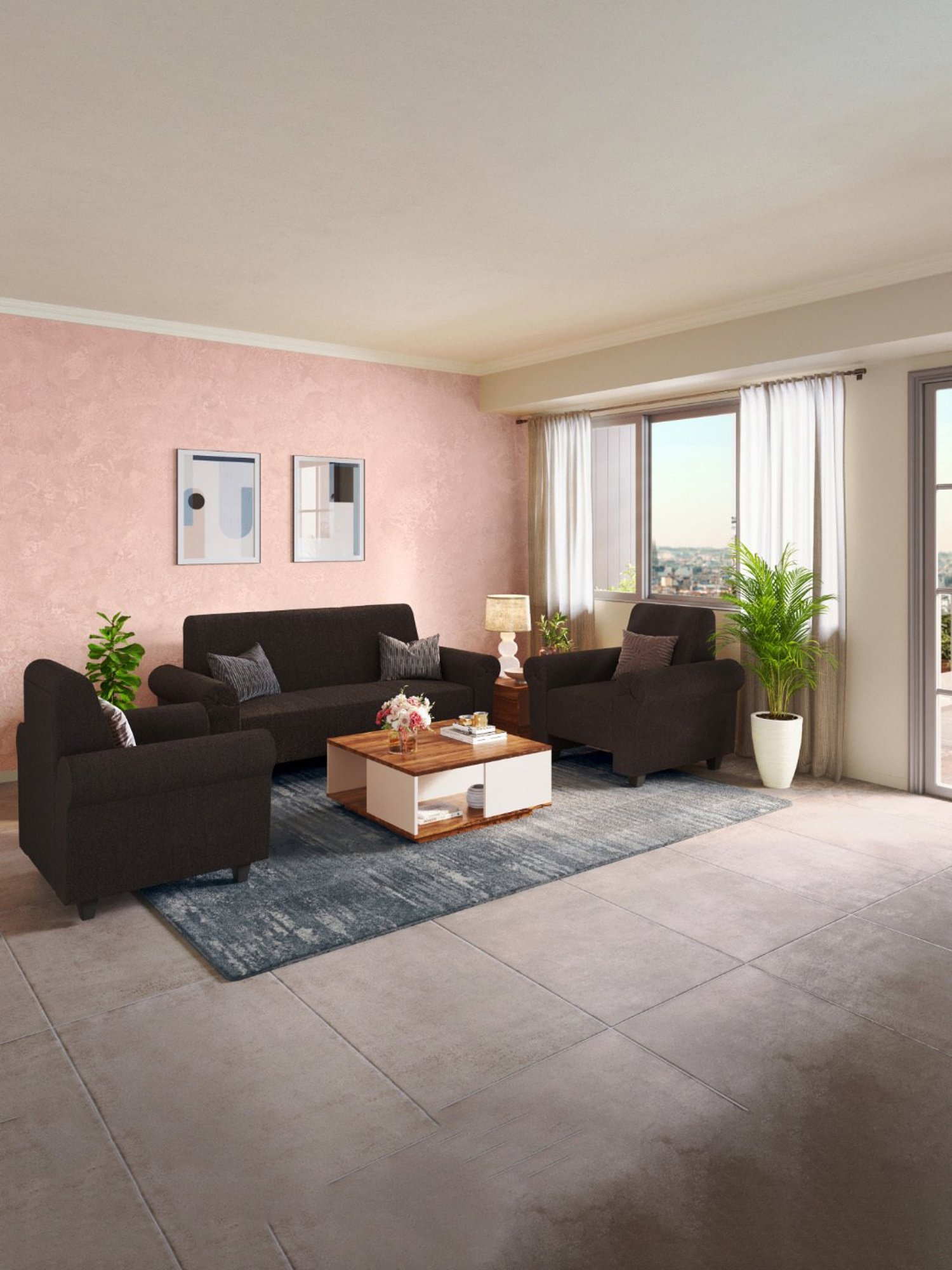 Queen Brady Convertible Sofa with Storage Gray - Serta