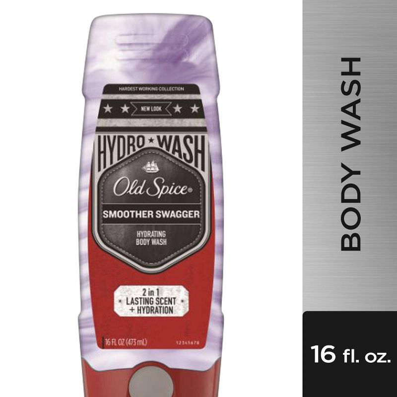 Old Spice Hardest Working Smoother Swagger Hydro Body Wash for Men - 16oz