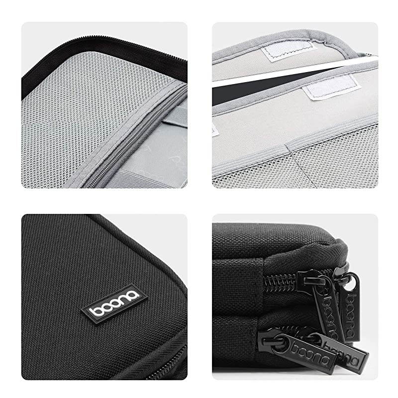 Travel Cable Bag Cord pouch Electronic Organizer Universal Cable Organizer Electronics Accessories Cases for Cables, Charger, Phone, USB, SD Card and ipad air (Large Single-Layer, Black)