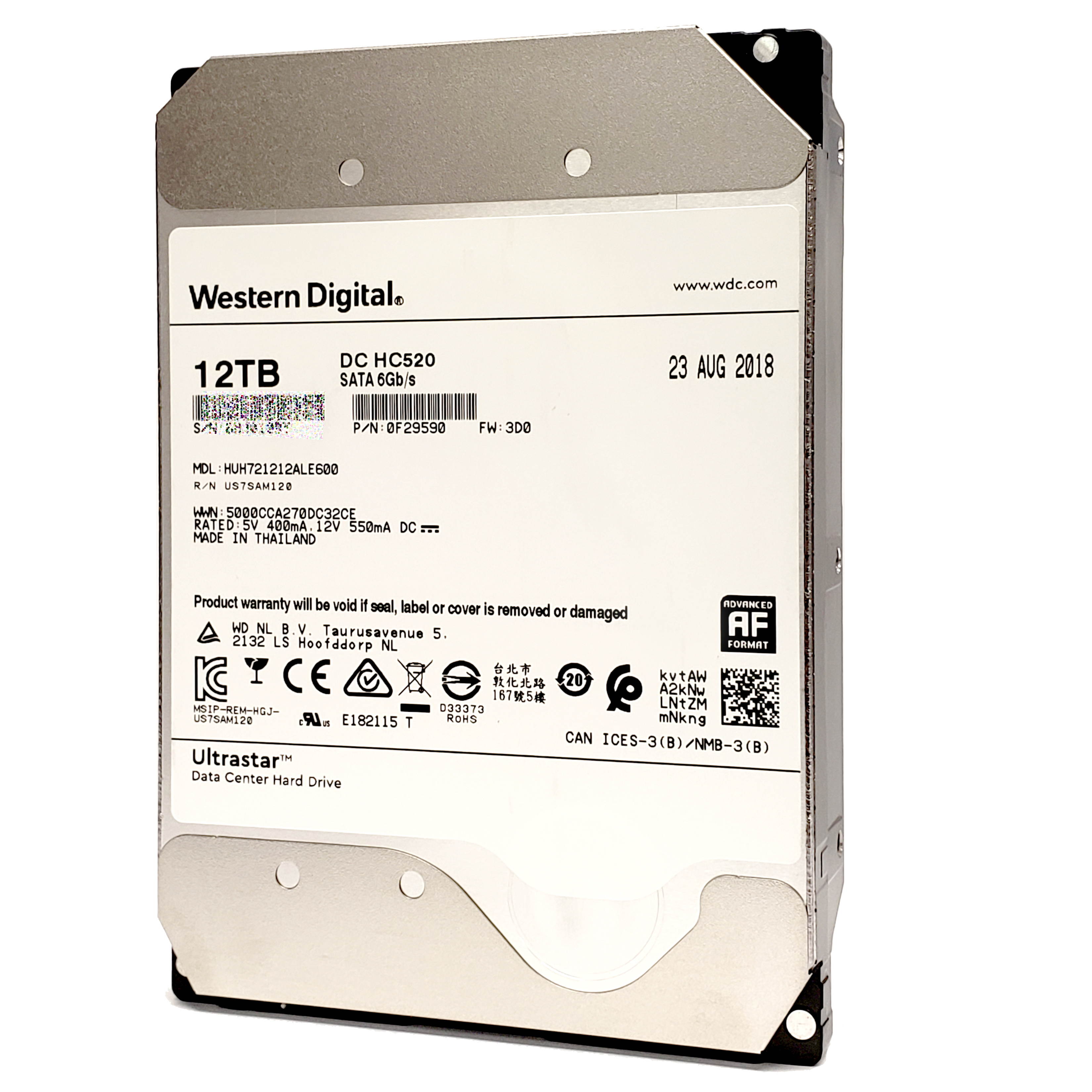HGST 0F29590 12000Gb Leo-He12 Sata 7200 Rpm 256Mb Ultra 512E Ise