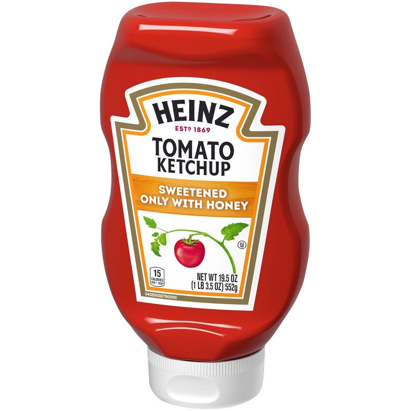Heinz Sweetened with Honey Reduced Sugar Ketchup - 19.5oz