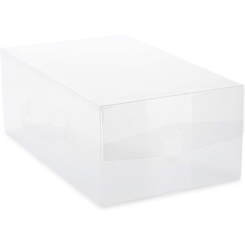 Juvale 10 Packs Stackable Shoe Storage Boxes, Plastic Shoe Box (13 x 8.25 x 5.1 In)